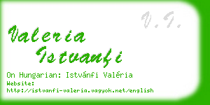 valeria istvanfi business card
