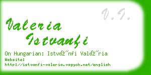 valeria istvanfi business card